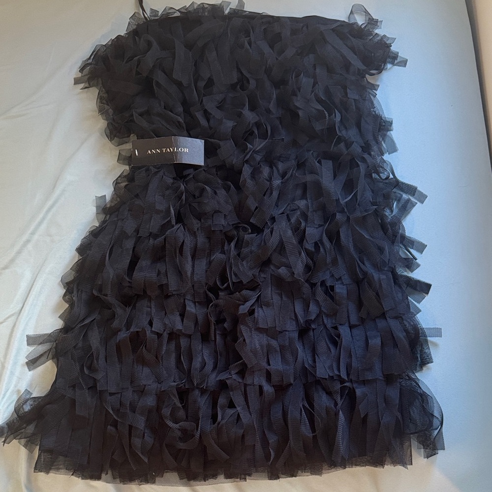 Ann Taylor Midnight Black Textured Dress